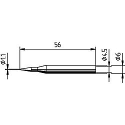 Foto van Ersa serie 162 soldeerpunt potloodvorm grootte soldeerpunt 1.10 mm inhoud: 1 stuk(s)