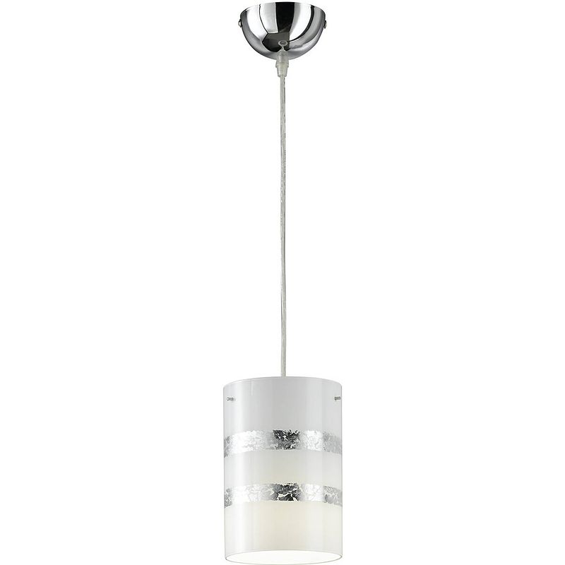 Foto van Led hanglamp - hangverlichting - trion niki - e27 fitting - 1-lichts - rond - mat zilver - aluminium