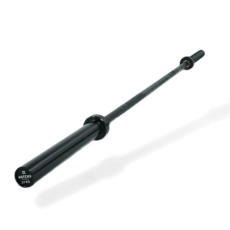 Foto van Matchu sports olympic barbell 15 kg - zwart