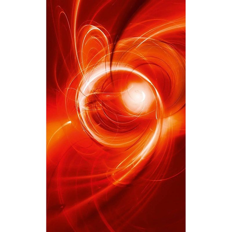 Foto van Dimex red abstract vlies fotobehang 150x250cm 2-banen