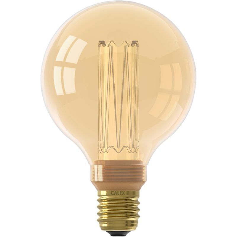 Foto van Lichtbron globelamp 9,5 cm goud e27 fiber