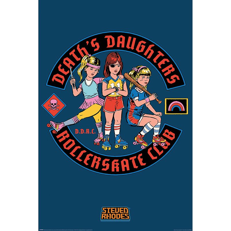 Foto van Pyramid steven rhodes deaths daughters rollerskate club poster 61x91,5cm