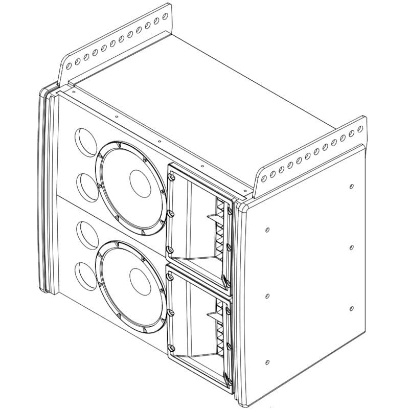 Foto van Electro-voice eva-2082/126-fgw glasvezel line array module 2 x 2-weg 120° x 6° wit