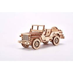 Foto van Wood trick jeep - houten modelbouw