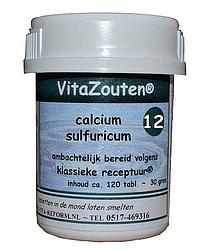 Foto van Vita reform celzout nr. 12 calcium sulfuricum 120tb