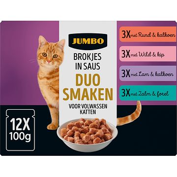 Foto van Jumbo kattenbrokjes in saus variatie 12 x 100g