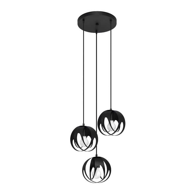 Foto van Sollux hanglamp tulos 3 lichts ø 30 cm zwart