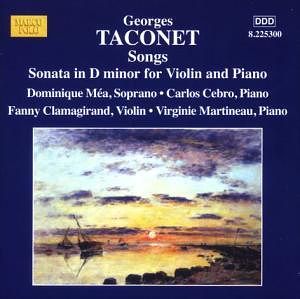 Foto van Taconet: songs/sonata for violin and piano - cd (0636943530023)