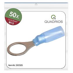 Foto van Quadrios 23c525 ringkabelschoen dwarsdoorsnede (max.): 2.5 mm² gat diameter: 10.5 mm deels geïsoleerd blauw 50 stuk(s)