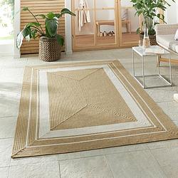 Foto van Jute vloerkleed braids - beige - dekbed-discounter.nl