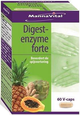 Foto van Mannavital digest-enzyme forte vegacaps