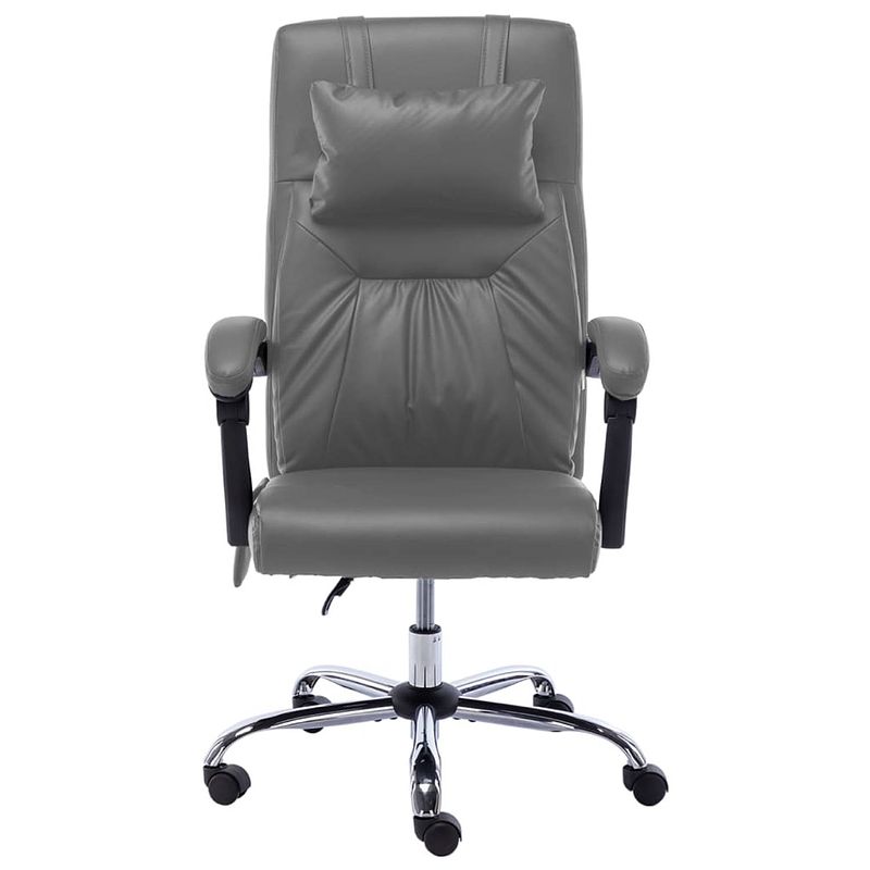 Foto van The living store ergonomische kantoorstoel - massage- en ligfunctie - antraciet - 60 x 64 x (112 - 121) cm - inclusief