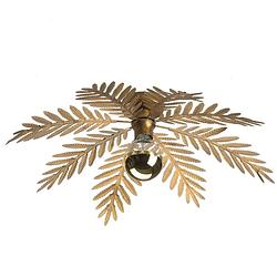 Foto van I-lumen plafondlamp palm 8 bladen ø 65 cm goud bruin