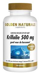 Foto van Golden naturals krillolie 500mg capsules