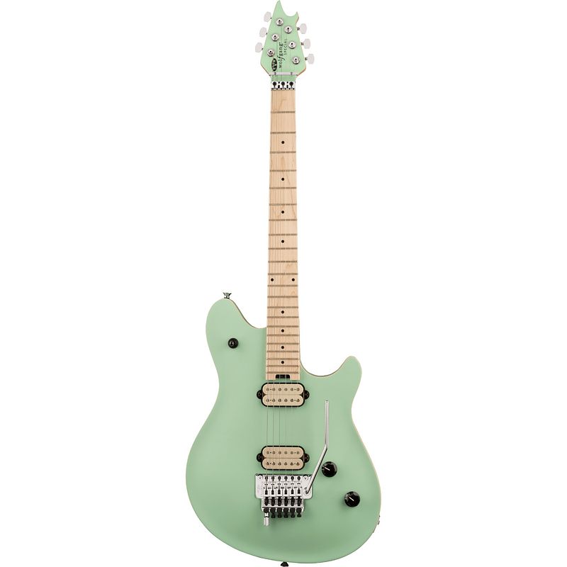 Foto van Evh wolfgang special satin surf green mn elektrische gitaar