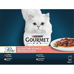 Foto van Gourmet perle mini filets kattenvoer nat met rund, kip, tonijn en zalm bij jumbo