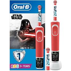 Foto van Oral-b oplaadbare elektrische tandenborstel voor kinderen met 1 handvat en 1 opzetborstel, vanaf 3 jaar, zacht poetsen