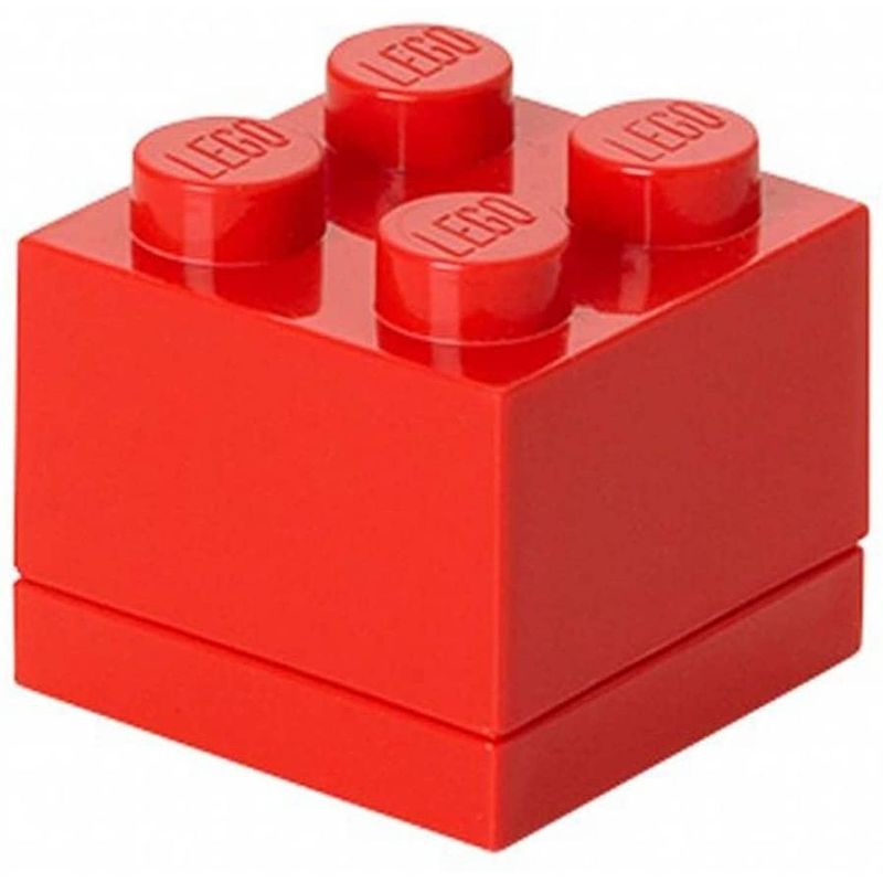 Foto van Lego mini-opbergsteen 4 noppen 4,6 x 4,3 cm polypropeen zwart