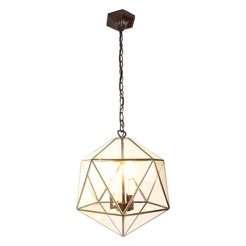 Foto van Haes deco - hanglamp transparant 35x35x140 cm e14/max 3x25w