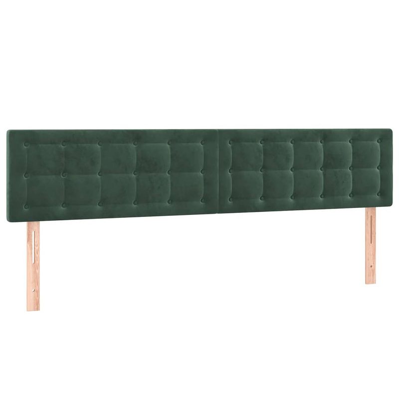 Foto van The living store hoofdbord classic - bedaccessoires - 100x5x78/88cm - donkergroen