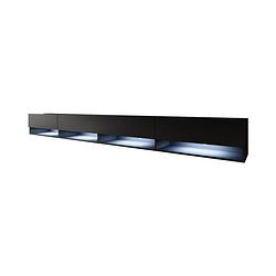 Foto van Meubella tv-meubel asino led - mat zwart - 280 cm