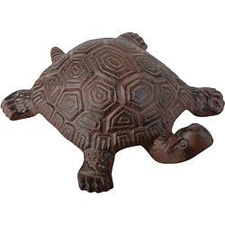Foto van Esschert design tuinbeeld schildpad 19,3 cm gietijzer bruin