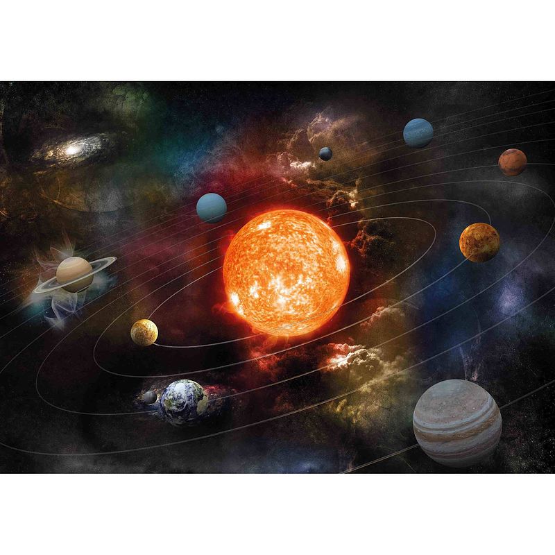 Foto van Leerzame melkwegstelsel poster a1 met planeten voor op kinderkamer / school / decoratie 84 x 59 cm - posters