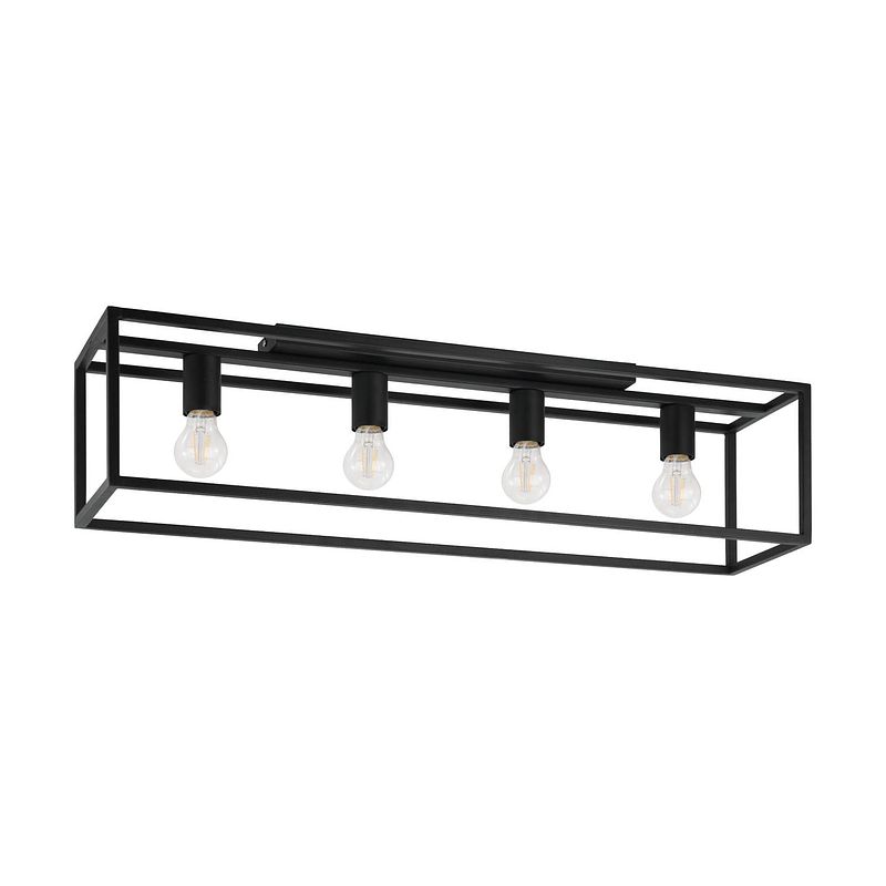 Foto van Eglo blackcrown plafondlamp - e27 - 85 cm - zwart