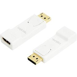 Foto van Logilink cv0057 displayport / hdmi adapter [1x displayport stekker - 1x hdmi-bus] wit vergulde steekcontacten