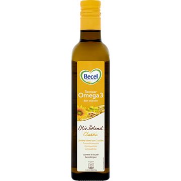 Foto van Becel olie blend classic vegan en 100% plantaardig met omega 3 fles 500ml bij jumbo
