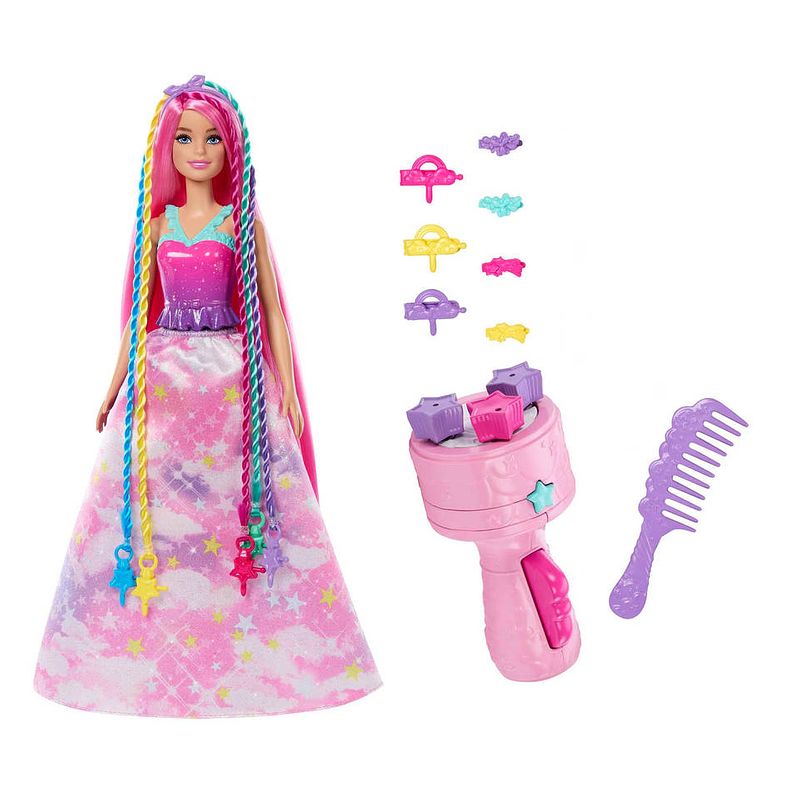 Foto van Barbie dreamtopia twist 'n style haarverzorgingspop + accessoires