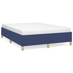 Foto van Vidaxl bedframe stof blauw 140x190 cm