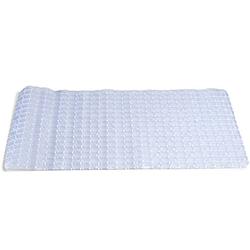 Foto van Badmat/douchemat anti-slip transparant vierkant patroon 69 x 39 cm - badmatjes