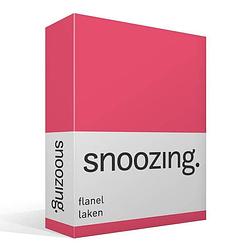 Foto van Snoozing - flanel - laken - eenpersoons - 150x260 - fuchsia