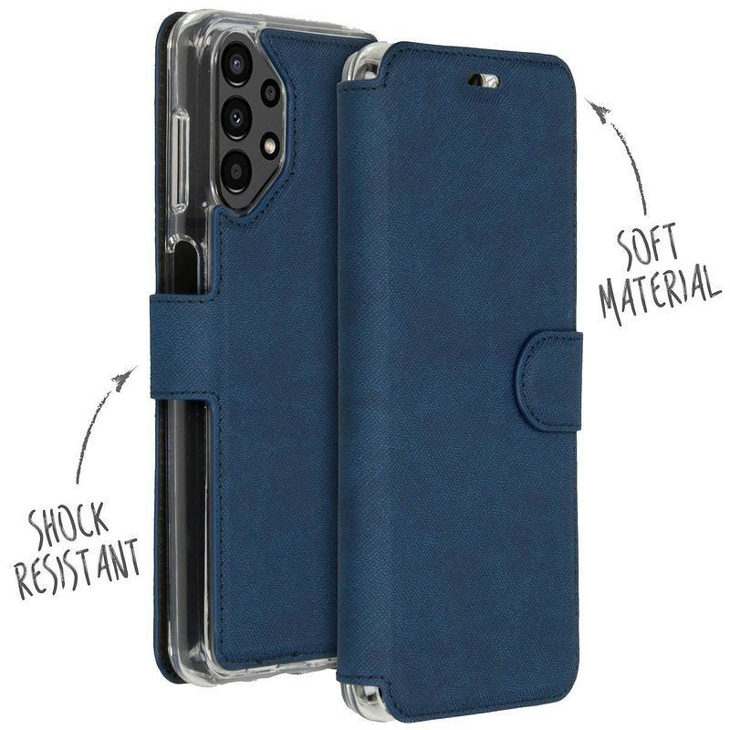 Foto van Accezz xtreme wallet voor samsung galaxy a13 (4g) telefoonhoesje blauw