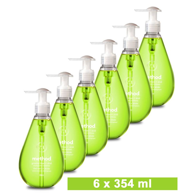 Foto van Method handzeep - groene thee & aloë vera - voordeelverpakking 6 x 354 ml