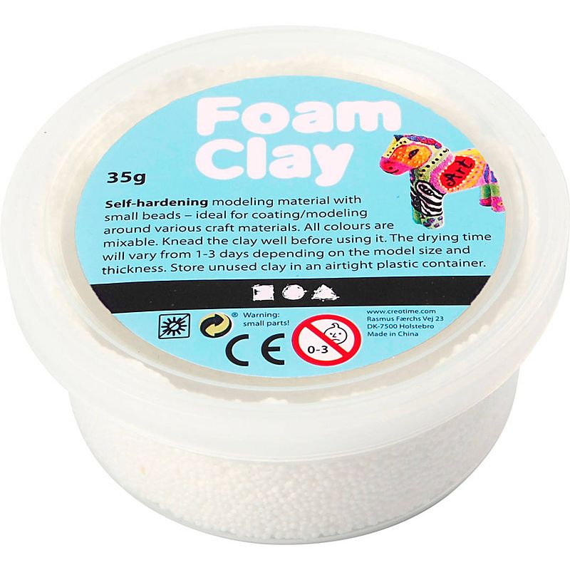 Foto van Packlinq foam clay®. wit. 35 gr/ 1 doosje