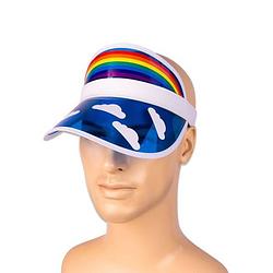 Foto van Witbaard zonneklep regenboog unisex one-size