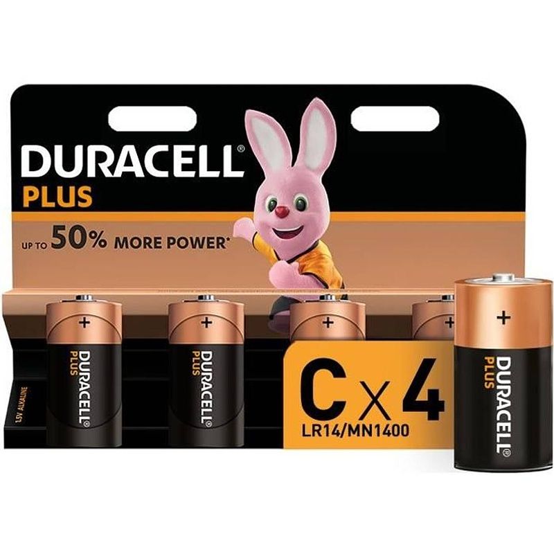 Foto van Duracell c plus power batterijen - 4 stuks