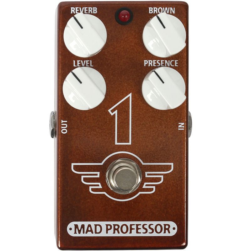 Foto van Mad professor 1 brown sound distortion effectpedaal met reverb