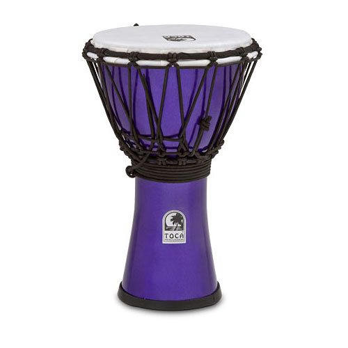 Foto van Toca tfcdj-7mv freestyle colorsound djembe 7 inch metaal-violet