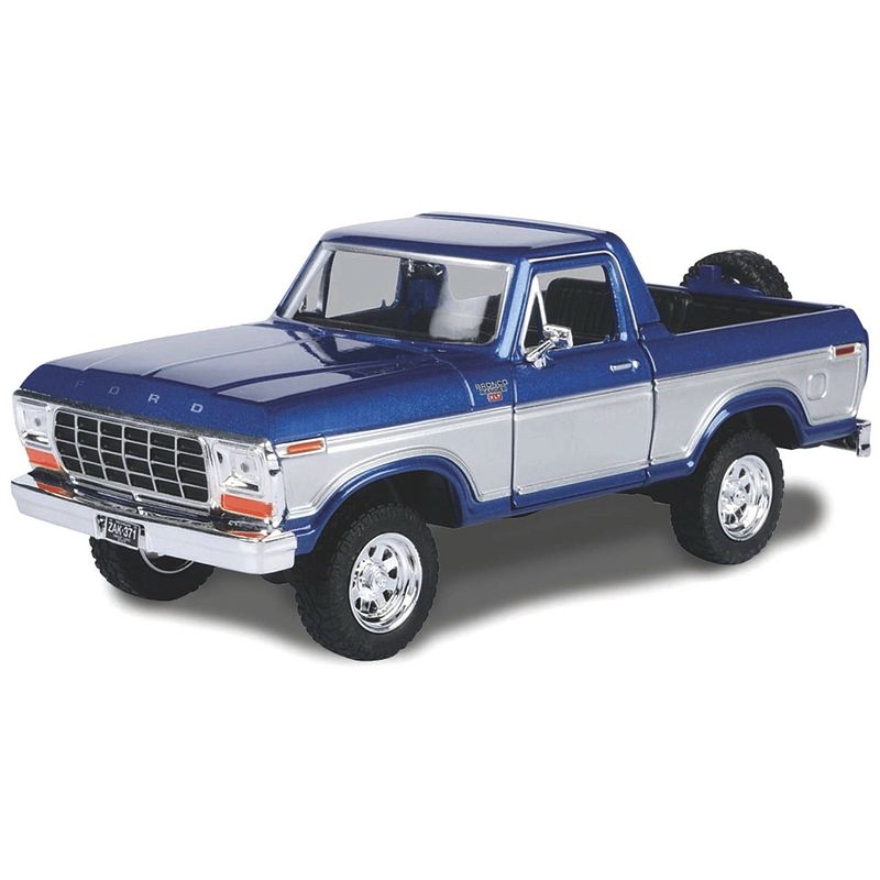 Foto van Motor max modelauto ford bronco pick-up - blauw - schaal 1:24 - speelgoed auto'ss