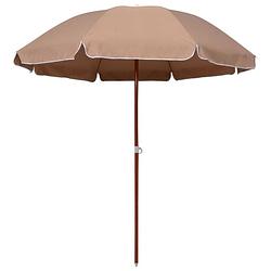 Foto van Vidaxl parasol met stalen paal 240 cm taupe