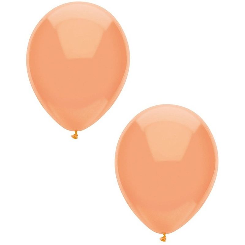 Foto van 20x perzik oranje metallic ballonnen 30 cm - ballonnen