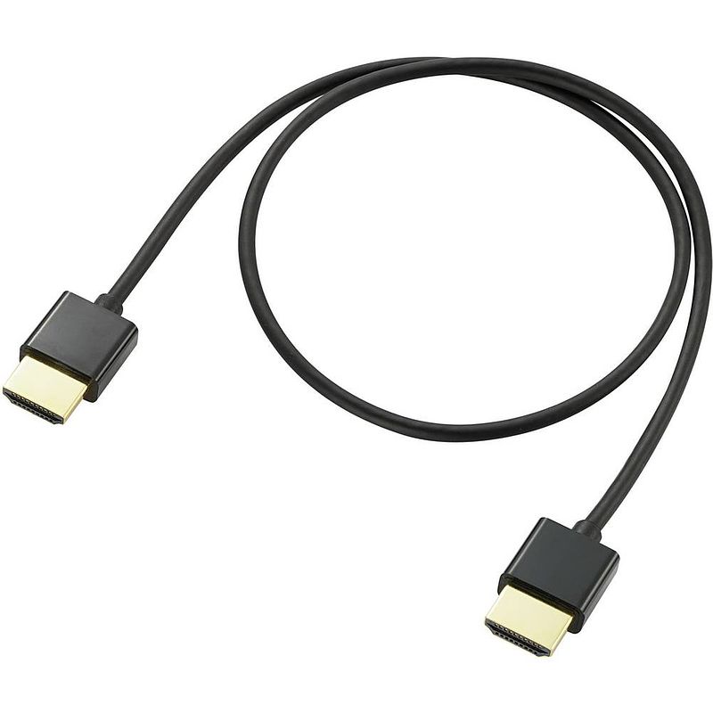 Foto van Speaka professional hdmi aansluitkabel hdmi-a stekker, hdmi-a stekker 1.50 m zwart sp-9070580 audio return channel (arc), vergulde steekcontacten hdmi-kabel