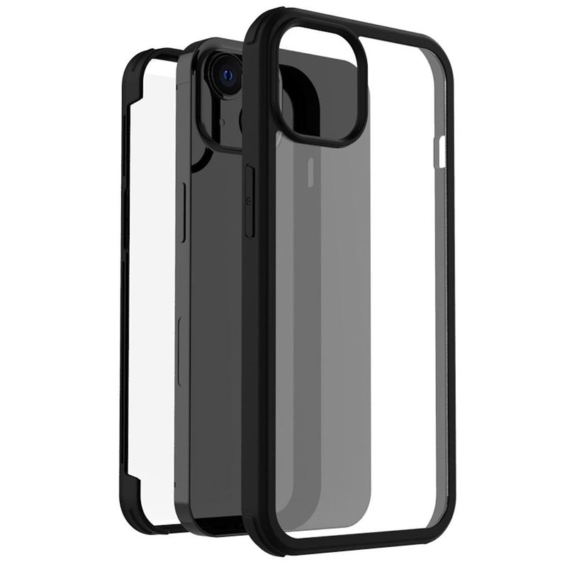 Foto van Accezz full protective cover voor apple iphone 13 telefoonhoesje zwart