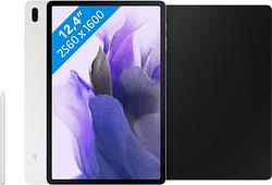 Foto van Samsung galaxy tab s7 fe 64gb wifi zilver + book case zwart