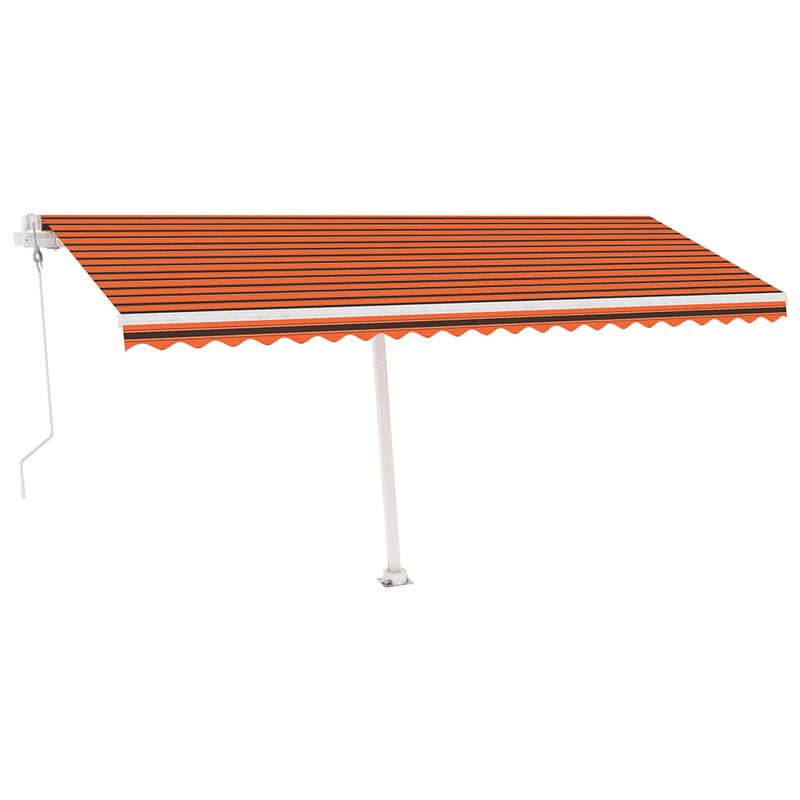 Foto van Infiori luifel automatisch met led windsensor 500x350 cm oranje bruin