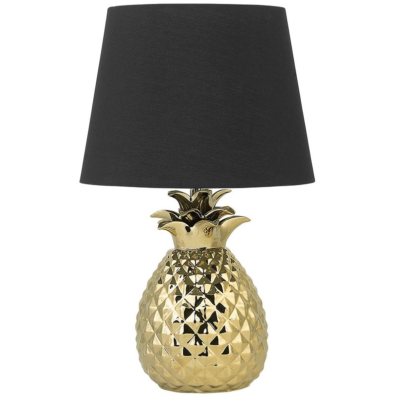 Foto van Beliani pineapple - tafellamp-goud-keramiek