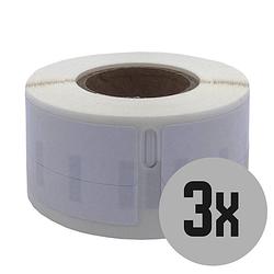 Foto van Dula dymo compatible labels - wit - 99017 - s0722460 - hangmapetiketten - 3 rollen - 21 x 51 mm - 220 labels per rol